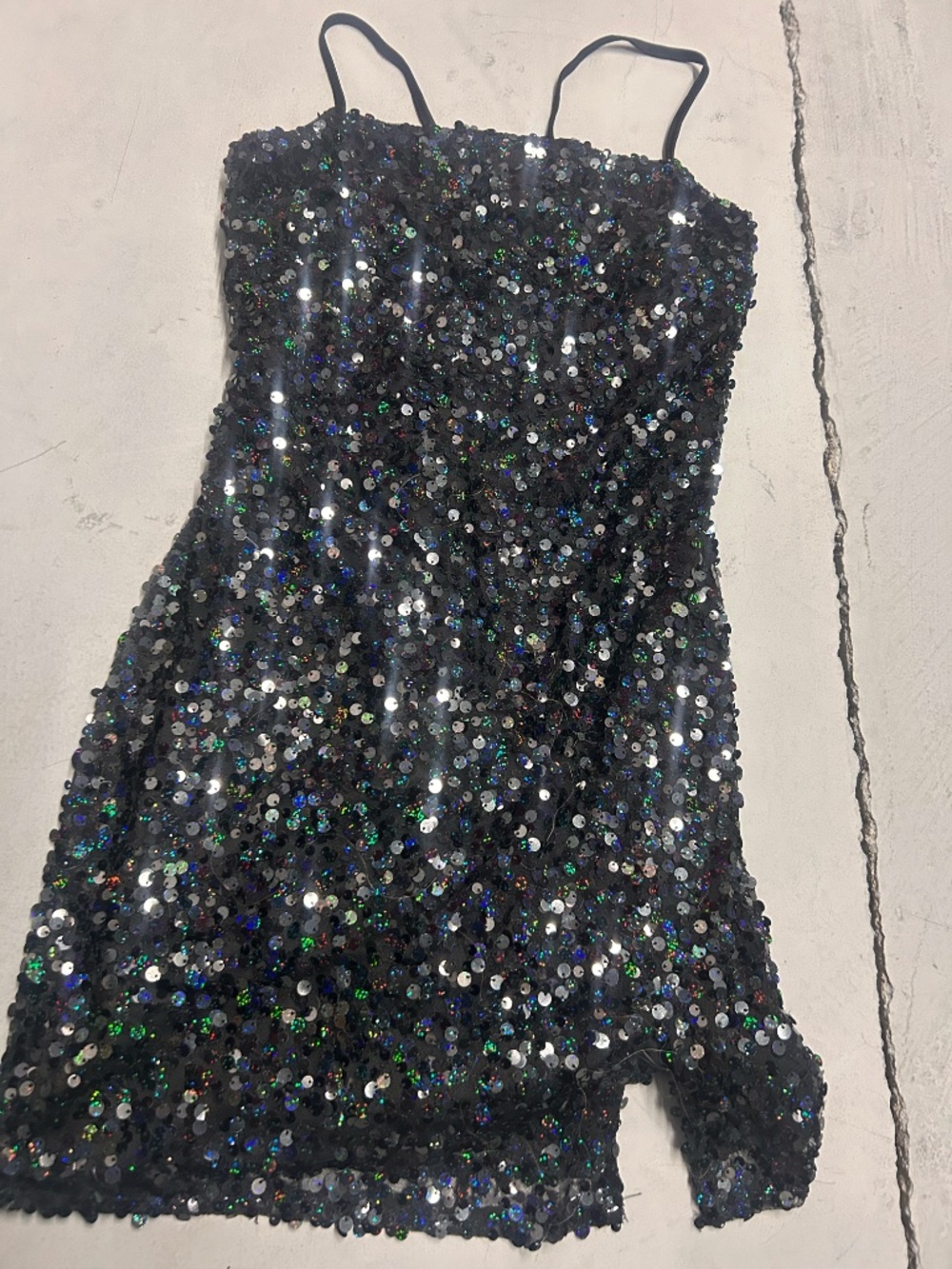 Black Sequin Dress
